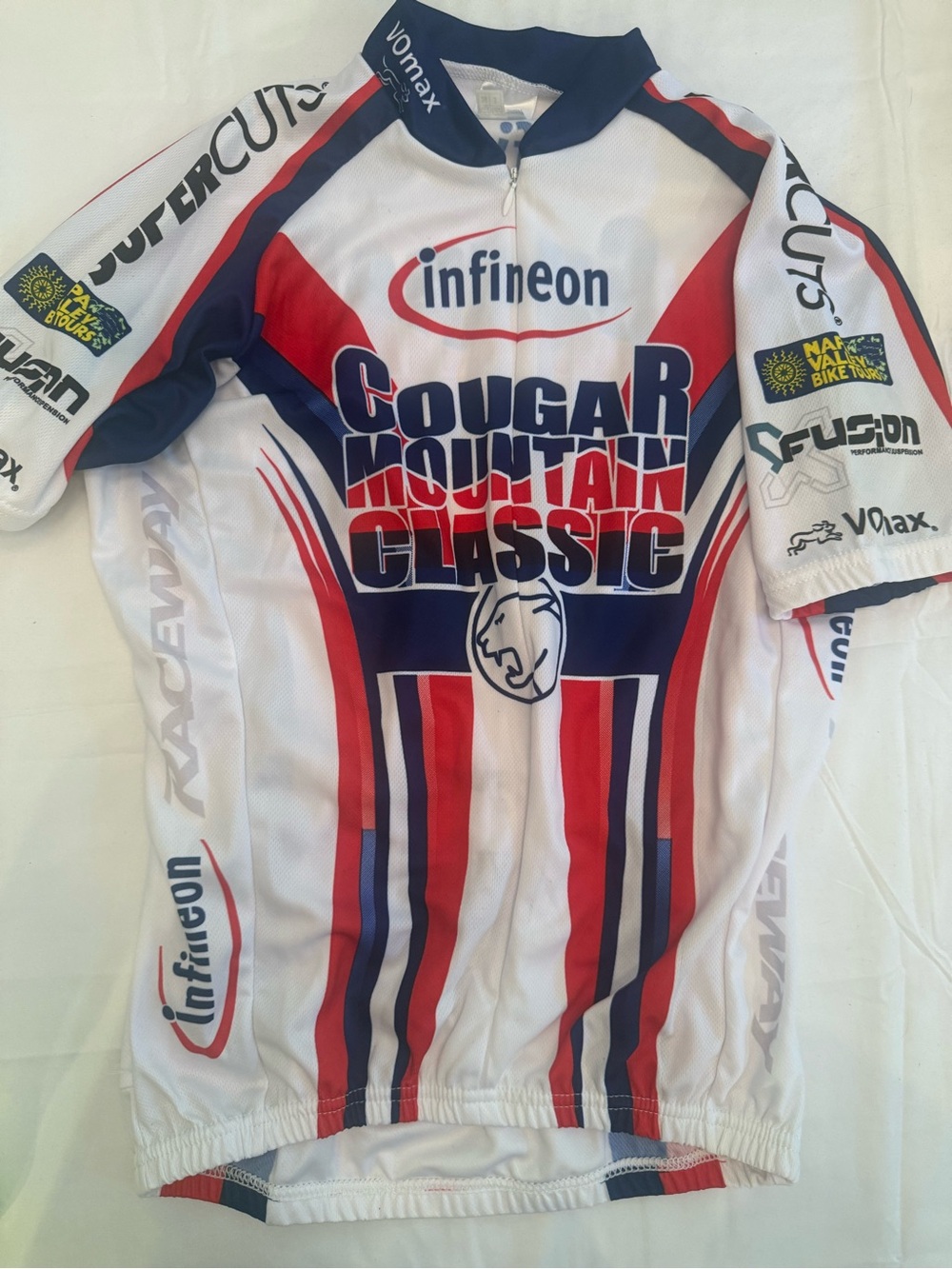 Cougar White Red and Blue Mountain Classic Cycling Jersey by Cougar